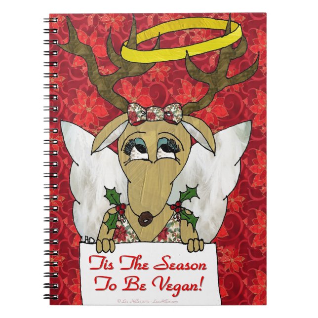 Carnet Reindeer Angel C'est la saison d'être Vegan (Devant)
