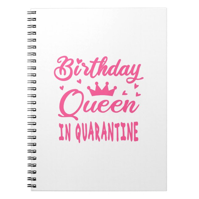 Carnet Reine d'anniversaire en quarantaine (Devant)