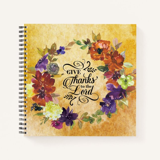 Carnet Remercie le Seigneur, Thanksgiving (Devant)