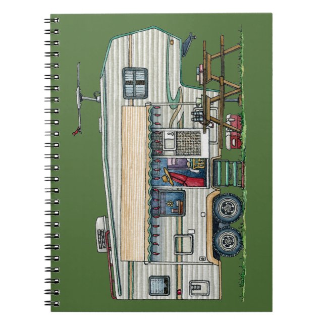 Carnet Remorque mignonne de voyage de campeur de (Devant)