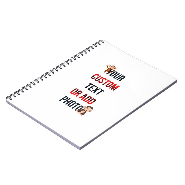 Carnet Remove This Design & Add Your Own Design Spiral (Côté gauche)