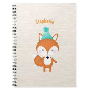 Carnet Renard boisé avec ballons