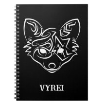 Renard tribal noir et blanc