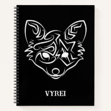Renard tribal noir et blanc