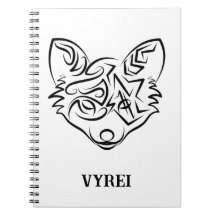 Renard tribal noir et blanc
