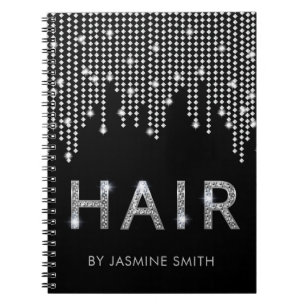 Carnet Rendez-vous chic élégant de cheveux de diamant