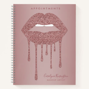 Carnet Rendez-vous de maquillage de Parties scintillant r