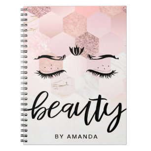 Carnet Rendez-vous sur la beauté de l'or Rose personnali