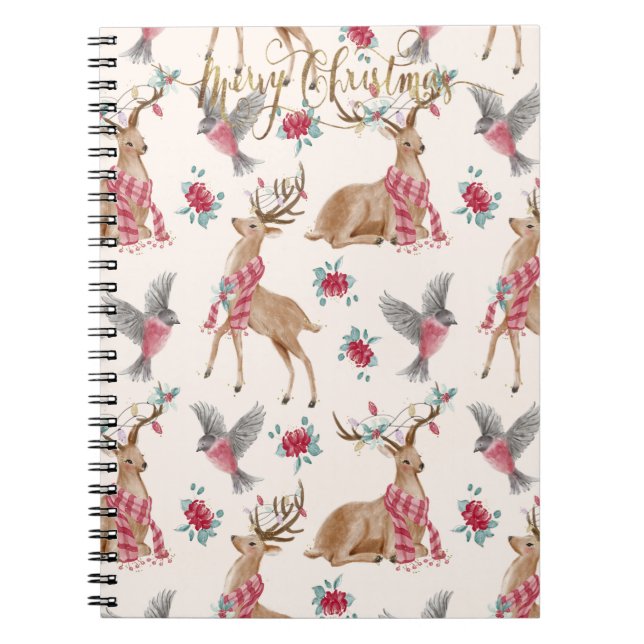 Carnet Rennes Adorables, Oiseaux, Fleurs. (Devant)