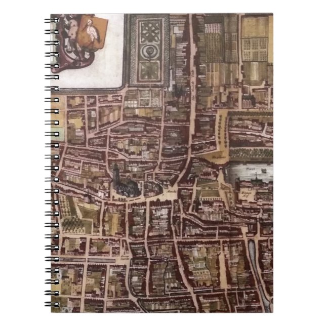 Carnet Réplique carte de la ville de La Haye 1649 (Devant)