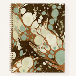 Carnet Réplique en papier marbré Suminagashi