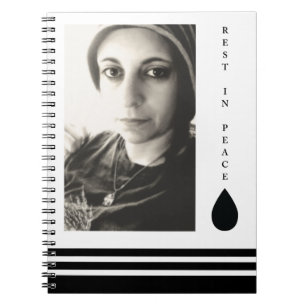 Carnet repose en paix goutte de déchirure