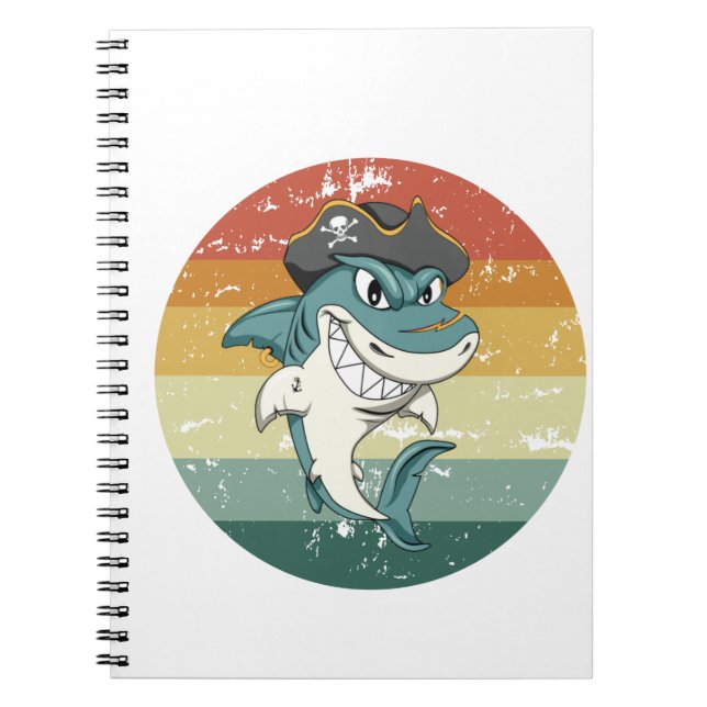 Carnet Requin Pirate de Fête (Devant)