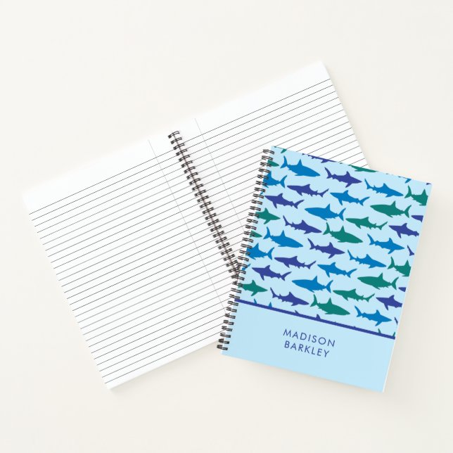 Carnet Requins Bleus Enfant Mignon (Intérieur)