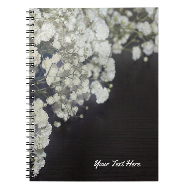 Carnet Respiration du bébé et bois foncé Élégant floral p (Devant)