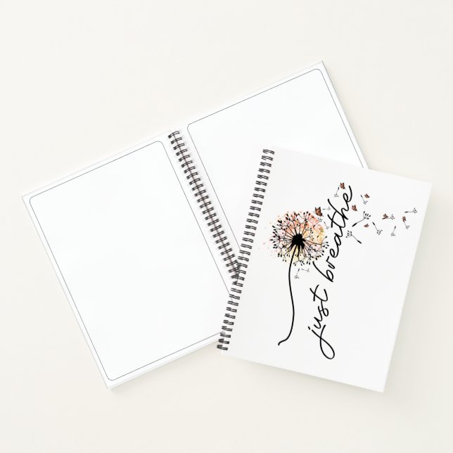 Carnet Respire juste le Dandelion auto-soin Motivationnel (Intérieur)