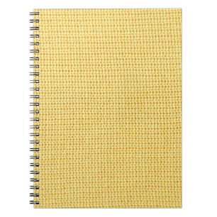 Carnet Ressort crochet arrière - plan en jaune.