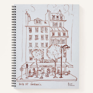 Carnet Restaurant sur le boulevard Saint-Germain, Paris