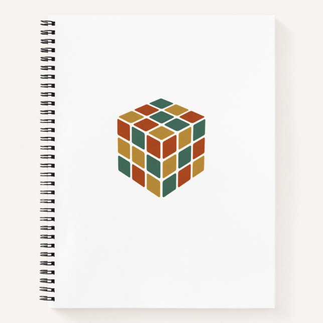 Carnet Rester Cube | Puzzle de style rétro du cube logiqu (Devant)