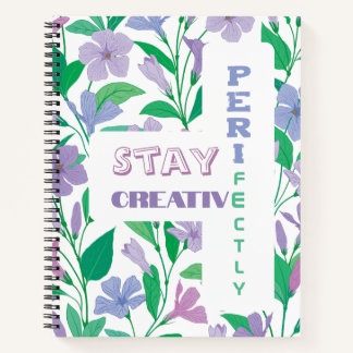 Carnet Restez Créatif de Manière Péri-parfaite avec Flora