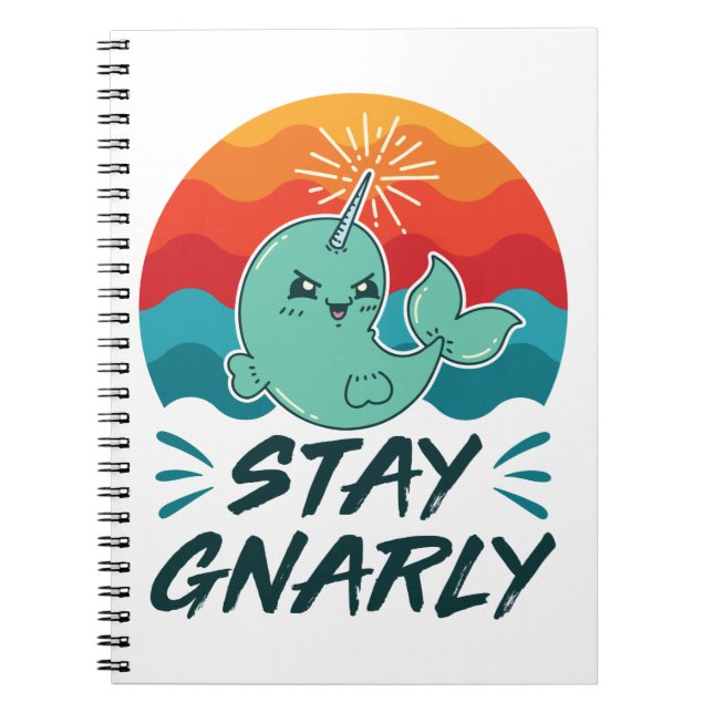 Carnet Restez Gnarly mignon Narwhal Narwhal Amover (Devant)