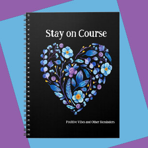Carnet Restez sur le cours et d'autres rappels Black Blue