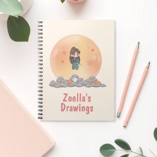 Carnet Retour à l'école dans un style Anime Kawaii