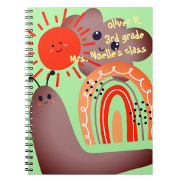 Carnet Retour à l'école | Happy Smile Cloud Sun Snail Nam