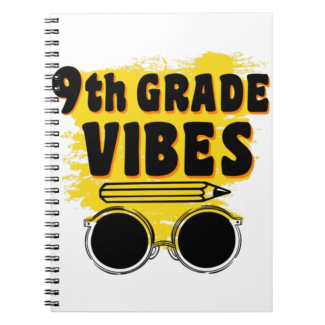 Carnet Retour à l'école T-shirt 9e année Vibes Enfant pre (Devant)