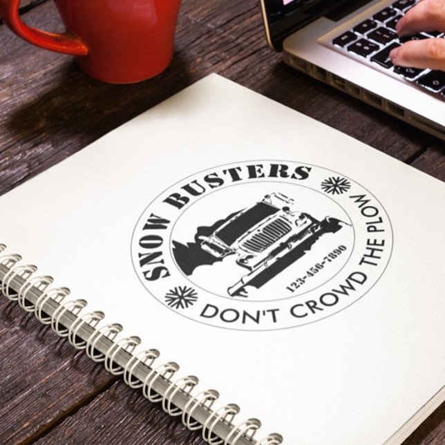 Carnet Retrait de neige entreprise Ajouter votre logo per (Créateur téléchargé)