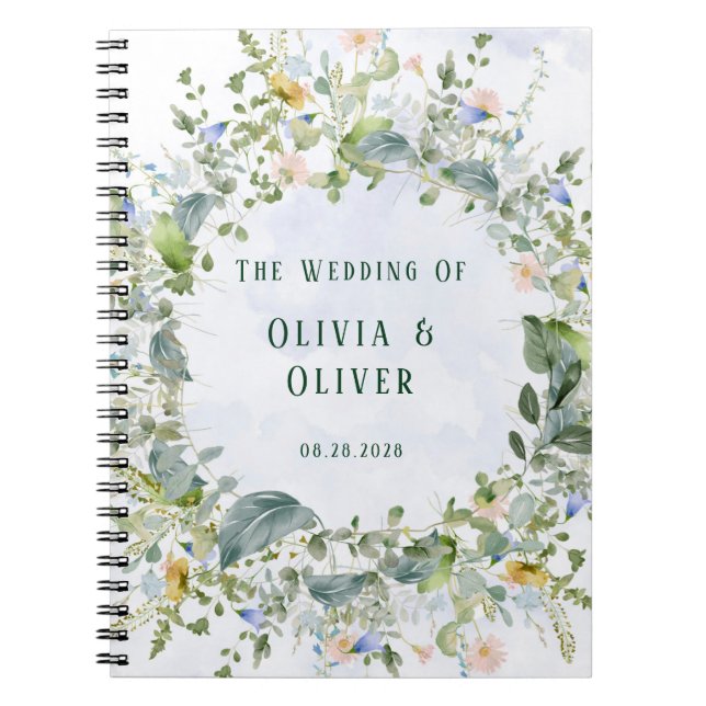 Carnet Retraite de mariage personnalisée Dusty Fleurs sau (Devant)