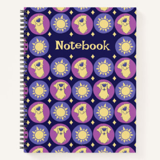 Carnet Retriever doré Soleil Fantaisie Personnalisé