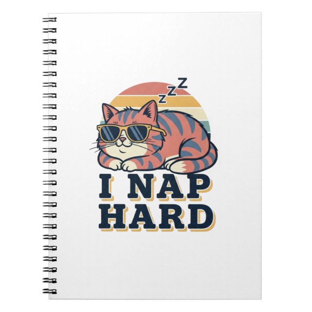 Carnet Retro Cat Nap Quote Lined Notebook (Devant)