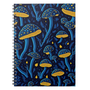 Carnet rétro de Neon Mushrooms