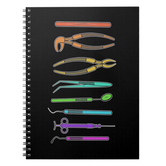 Carnet Retro Dentist Tools Dental Assistant Dentaire (Devant)
