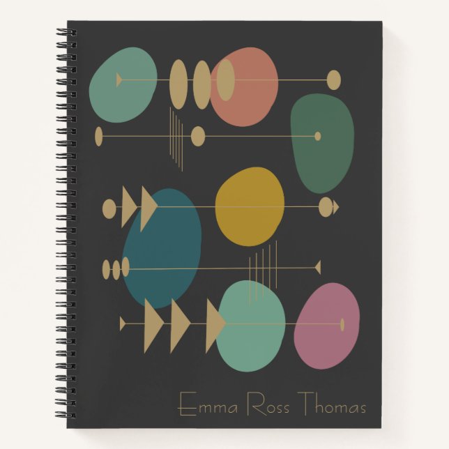 Carnet Retro Espace Atmosphérique Moyen Siècle Moderne (Devant)