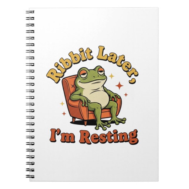 Carnet Retro Frog Funny Quote Lined Notebook (Devant)