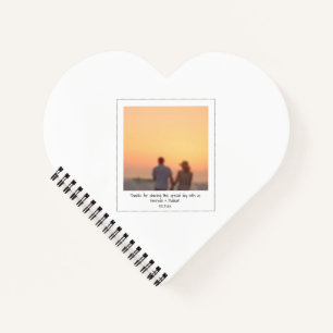 Carnet Retro instantanée photo couple amis coeur personna