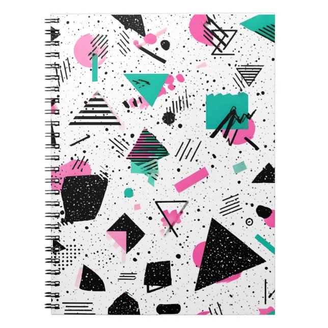 Carnet Retro Memphis Geometric Pattern (Devant)