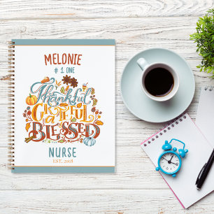 Carnet Rétro Merci Gratuit Bienheureux Infirmière Typogra