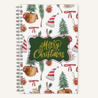 Carnet Retro Merry Christmas Journaling Notebooks