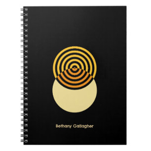 Carnet Rétro minimaliste - Cercles concentrés & Personali