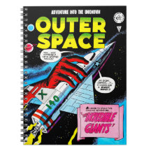 Retro Sci-Fi Adventure Outer Space Comics Couvertu