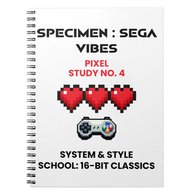 Carnet Retro Sega Vibes Étude de Pixel N° 4 (Devant)