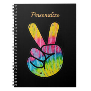 Carnet Rétro Signe de Paix des Années 60 Hippie Personnal