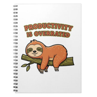 Carnet Retro Sloth Productivity Is Overrated Lined Notebo