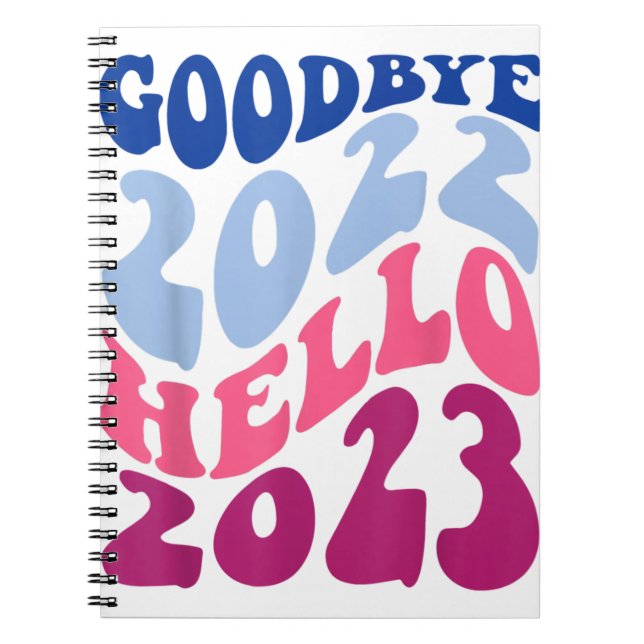 Carnet Retro Super Goodbye 2022 Hello 2023 New Year's Ev (Devant)