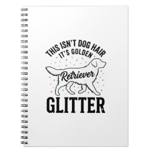 Carnet Rétro T-Shirt à Poils de Chien Pailleté Golden Ret