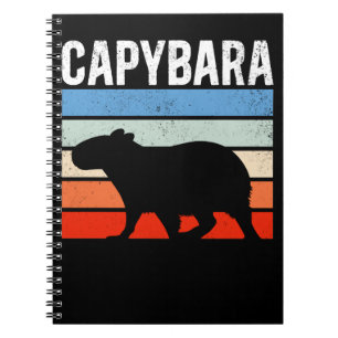 Carnet Retro Vintage Capybara Cute Animal