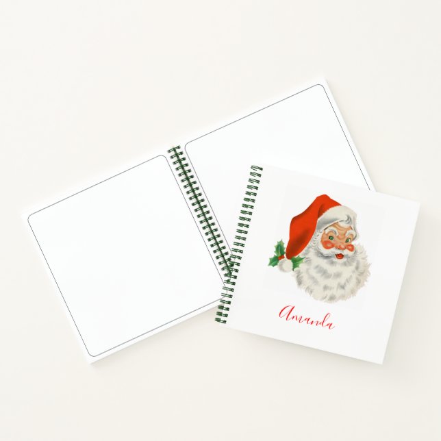 Carnet Rétro Vintage Jolly Santa Claus de Christmas (Intérieur)